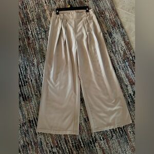 CIDER Khaki Wide-Leg Tailored Pants | Size Large